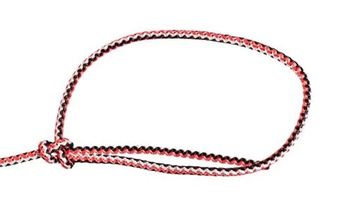 Another side of simple bowline knot tied on rope 写真素材