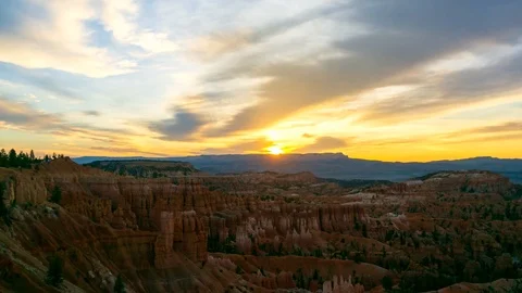 Another Sunrise Time Lapse Over Hoodoos In Bryce Canyon Stock Footage 95757300