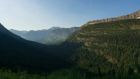 Another Sunrise Time Lapse Over Many Glacier Valley Stock Footage 121985396