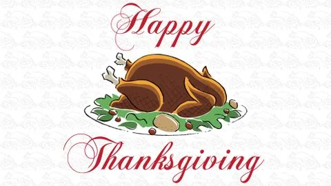 Another Turkey Dinner Centered with type Stock Illustration