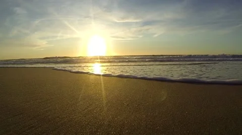 Another View of Sunrise on Beach Stock Footage 59339354
