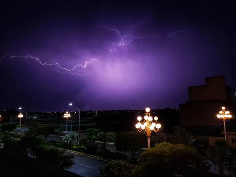 Another view of thunder lightning. Stock Photos
