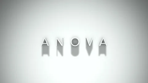 ANOVA 3D title animation with shadows on a white background Stock Footage 296529411