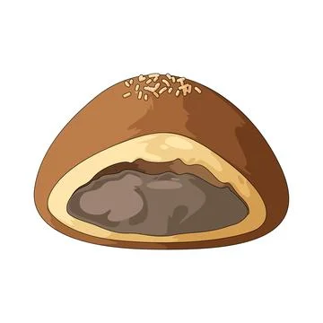 Anpan illustration Stock Illustration