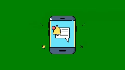 Anphone heart the screen speech bubble green screen animated chromakey Stock Footage 314067428