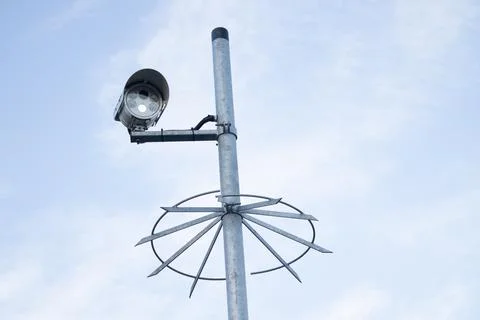 ANPR camera attached to a mast Stock Photos