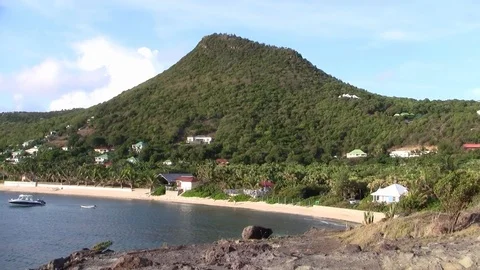 Anse de Lorient Bay on Saint Barthélemy Island Stock Footage 108614382