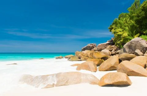 Anse Georgette 스톡 사진