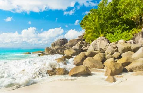 Anse Georgette Stock Photos
