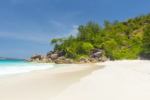 Anse Georgette in Seychelles Stock Photos