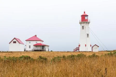 The Anse a la Cabane lighthouse Stock Photos