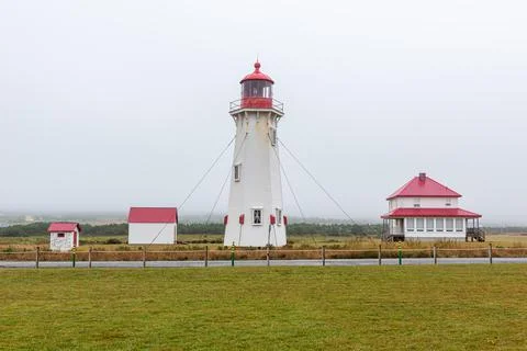 The Anse a la Cabane lighthouse Stock Photos