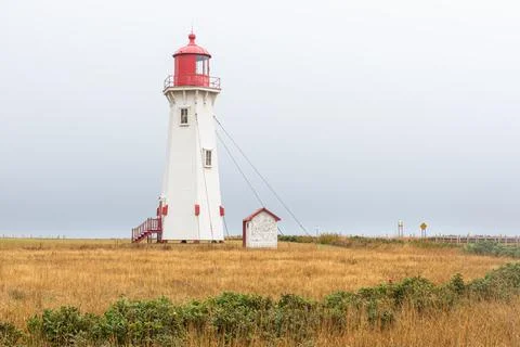 The Anse a la Cabane lighthouse Stock Photos