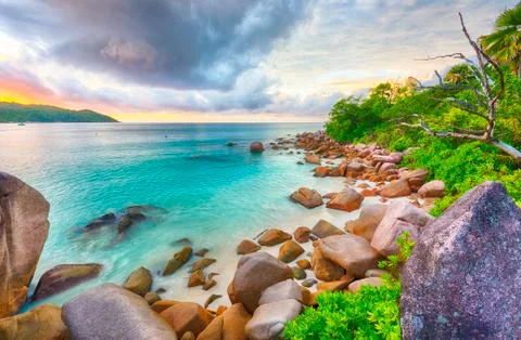 Anse Lazio Foto stock