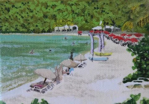 Anse Marcel Stock Illustration