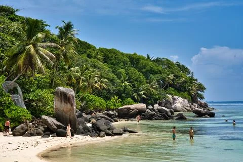 Anse royale beach Stock Photos