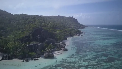 Anse Source DArgent 1 Stock Footage 80184225