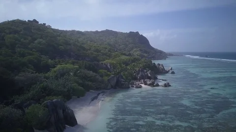 Anse Source DArgent 2 Stock Footage 80183248