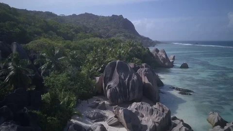 Anse Source DArgent 3 Stock Footage 80184829