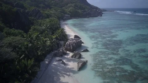 Anse Source DArgent 4 Stock Footage 80184937