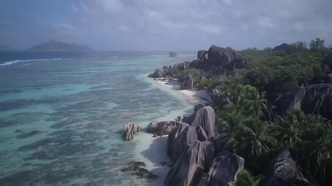 Anse Source DArgent 6 Stock Footage 80188238