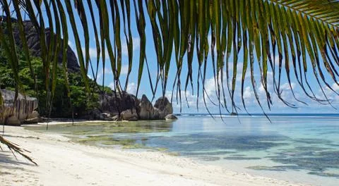  anse source d'argent on la digue Stock-Fotos