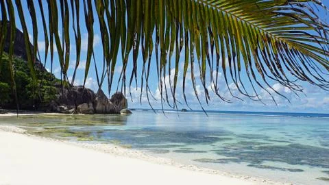 anse source d'argent on la digue Stock-Fotos