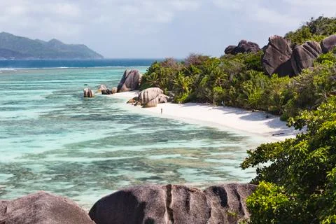 Anse Source D'Argent, La Digue, Seychelles Stock Photos