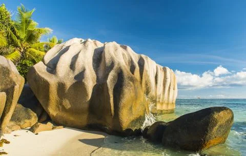 Anse Source d'Argent Foto stock