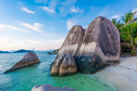 Anse Source d'Argent Foto stock