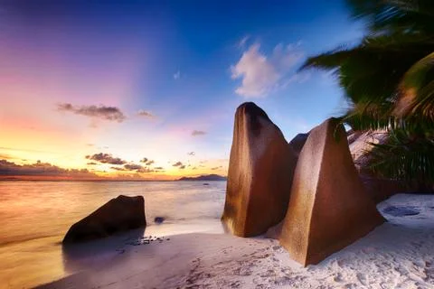 Anse Source d'Argent Foto stock