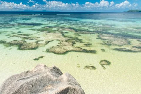 Anse Source d'Argent 스톡 사진