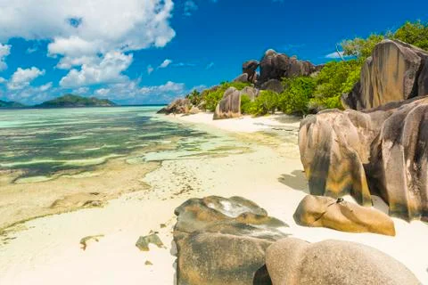 Anse Source d'Argent Foto stock
