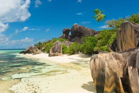 Anse Source d'Argent Foto stock