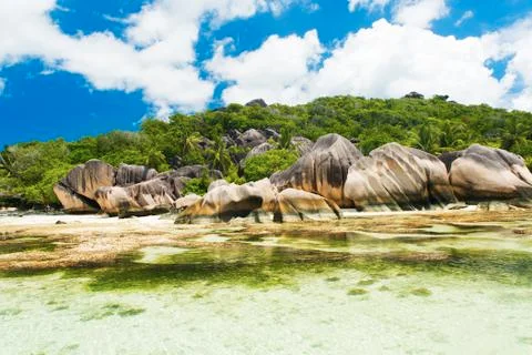 Anse Source d'Argent Foto stock