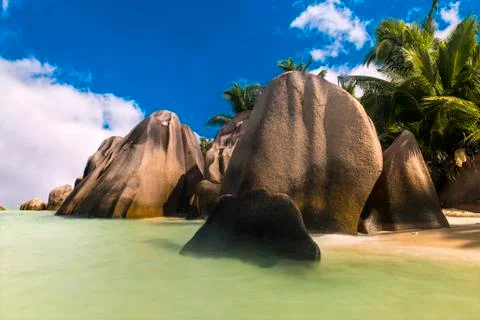Anse Source d'Argent Foto stock