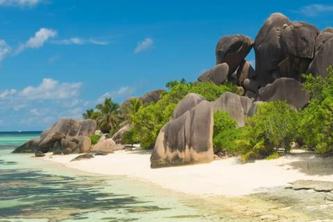 Anse Source d'Argent Stock Photos