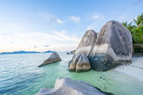 Anse Source d'Argent in Seychelles Foto stock