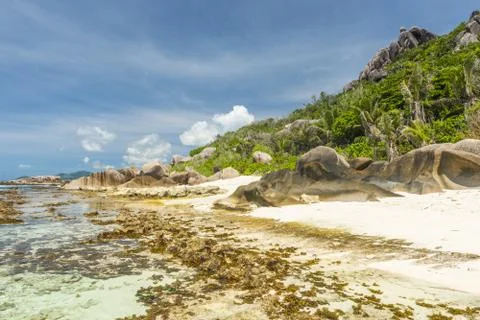 Anse Source d'Argent in Seychelles Foto stock