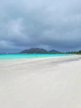 Anse Volbert or Cote D'Or on Praslin island, Seychelles Stock Photos
