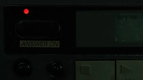 Ansewring machine, vintage, answer mode on Stock Footage 266068041
