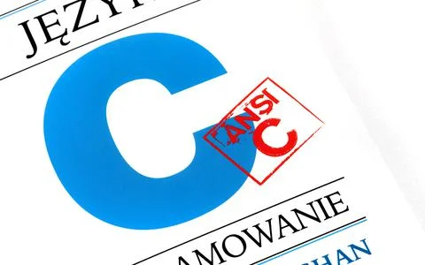 ANSI C programming language standard book, Kernighan and Ritchie, cover closeup Stockfoto's