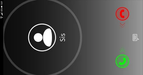 Answer and decline incoming call from Sis Animation with Alpha Stock Footage 107591408