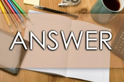 ANSWER - business concept with text Stock Photos
