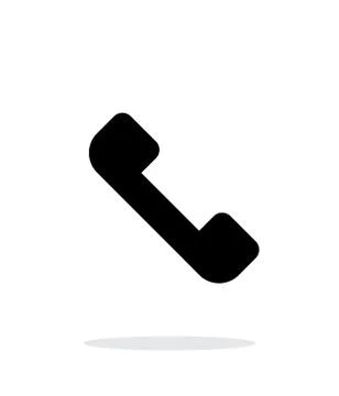 Answer the call. Telephone receiver icon on white background. Stock Illustration