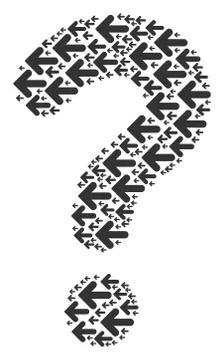 Answer Collage of Arrow Left Icons Ilustración de archivo