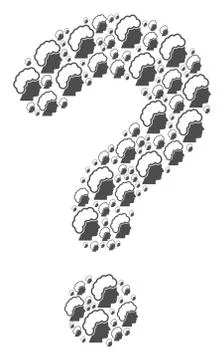 Answer Collage of Blonde Profile Icons Stock Illustration