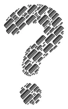 Answer Collage of Comb Icons Stock Illustration