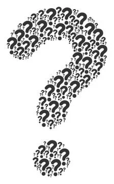 Answer Collage of Question Icons Stock Illustration