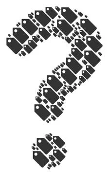 Answer Collage of Tag Icons Stock Illustration